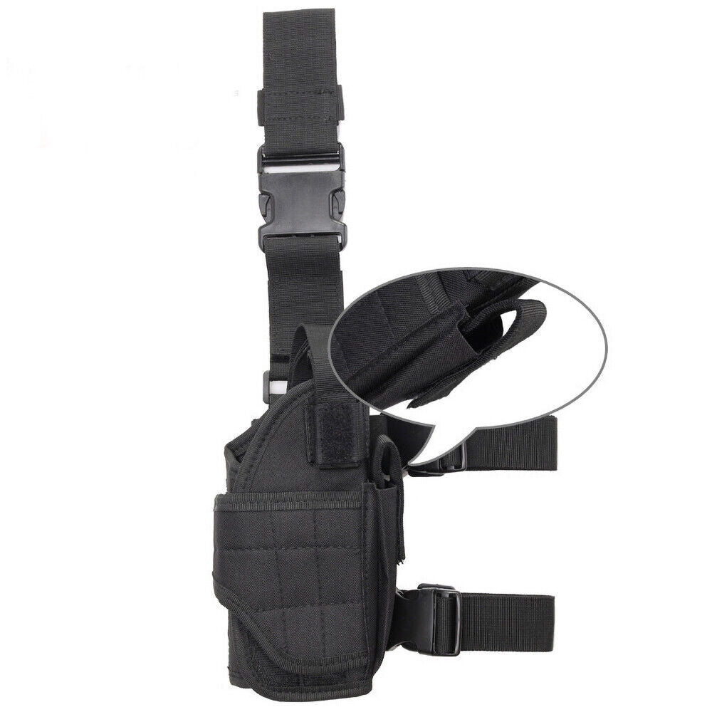 2pcs Tactical Thigh Holster Gun Leg Hunt Military Sports Pistol Pouch Puttee