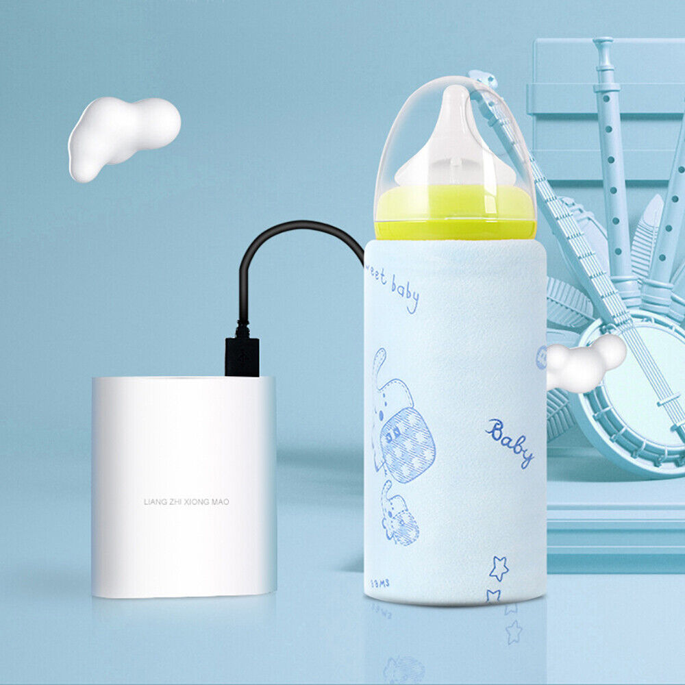 Baby Bottle Warmer Travel USB Heater Milk Pouch Portable Feeding Thermostat Bag