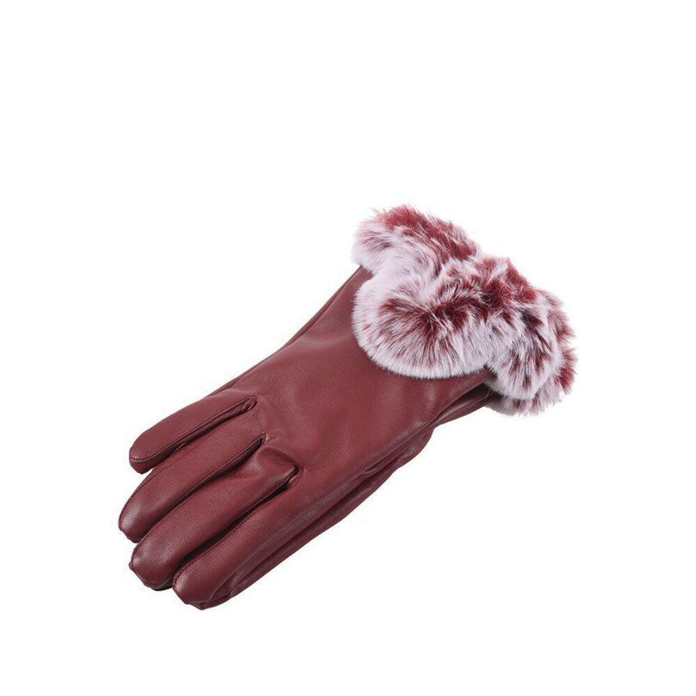 Leather With Velvet Lining Soft Gloves Quality Driving Warm Gloves Ladies Winter