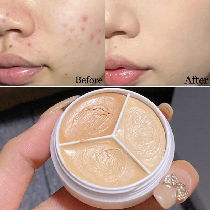 3 Colors Makeup Contour Face Cream Concealer Palette Professional for Acne