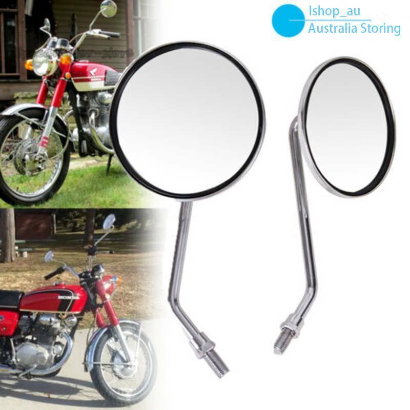 M8 M10 Motorcycle Round Rear View Side Mirrors For Yamaha Honda Suzuki Kawasaki