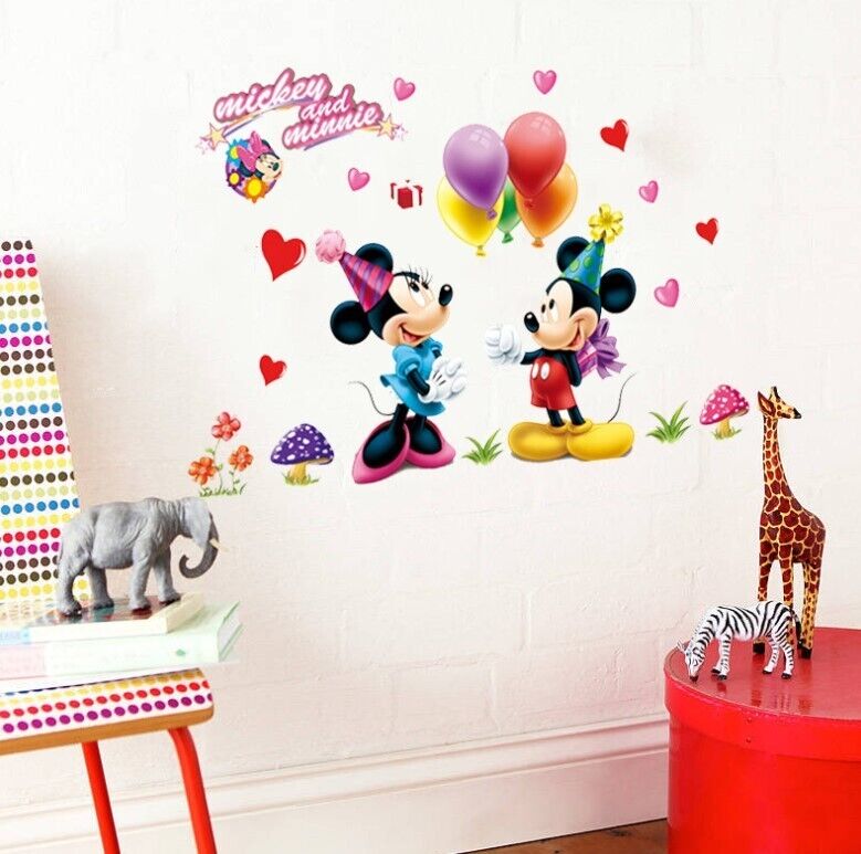 Wall Stickers Removable Mickey Mouse Kids Nursery Decal Picture Art Bedroom