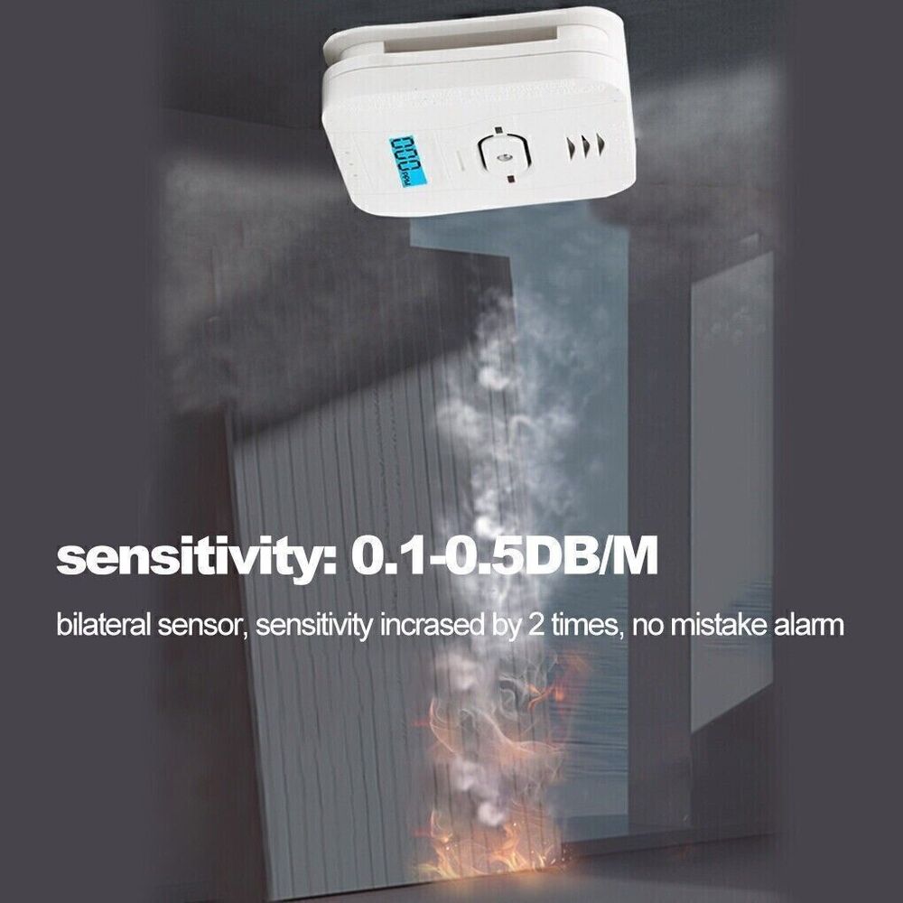 3-in-1 Detector LCD Display Smoke Detector & Carbon Monoxide Alarm Battery .