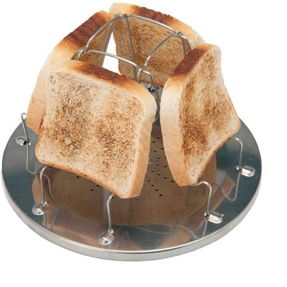 Toast Rack Stove Toaster Folding Breakfast Cooking Sandwich Tray Outdoor Camping