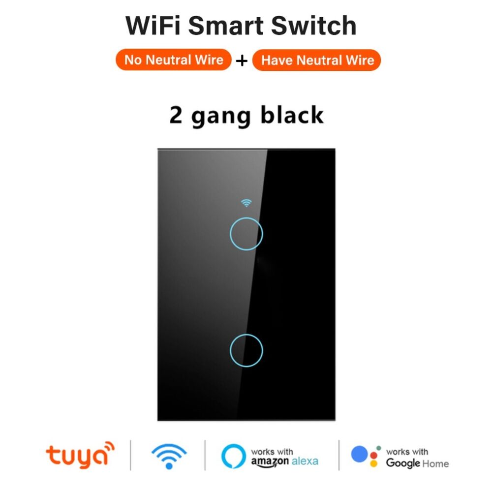 WiFi Switch Light Tuya Touch Smart Switch Wall Panel For Alexa Google 1/2/3 Gang