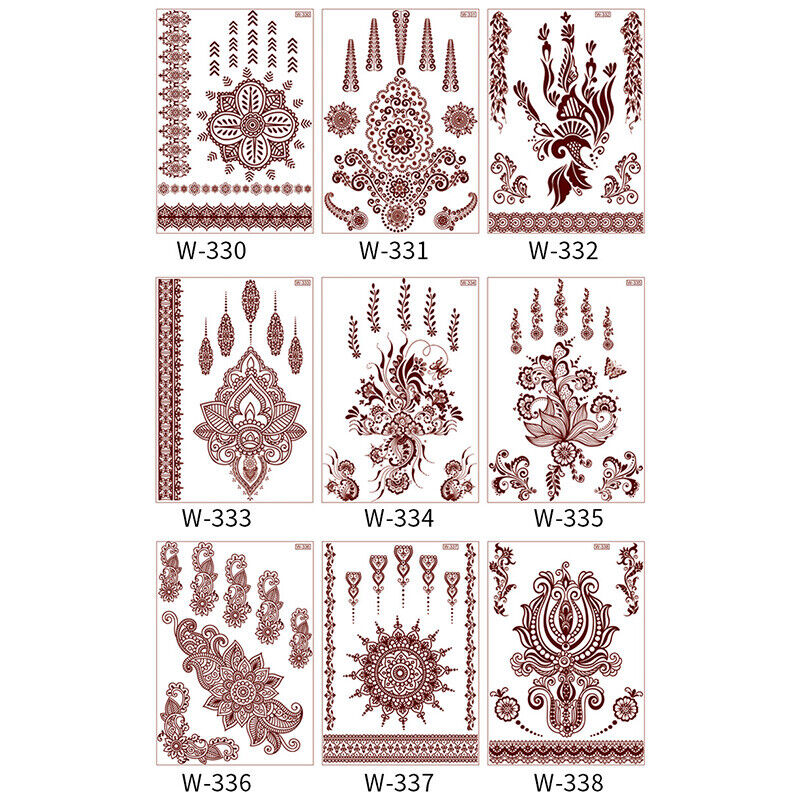 Temporary Tattoos Sticker Red Classic Henna Tattoo Tattoo Sticker Body Art 1pc