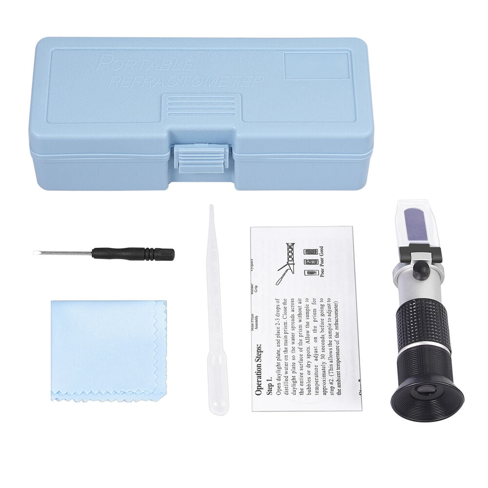 Portable Handheld 0-90% Brix Refractometer Sugar Content Measurement Test Meter