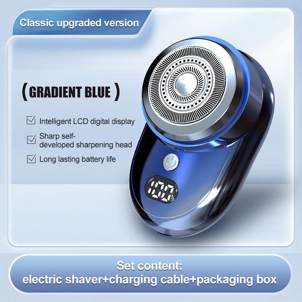 Portable USB Rechargeable Mini-Shave Electric Shaver Pocket Size Razor For Men