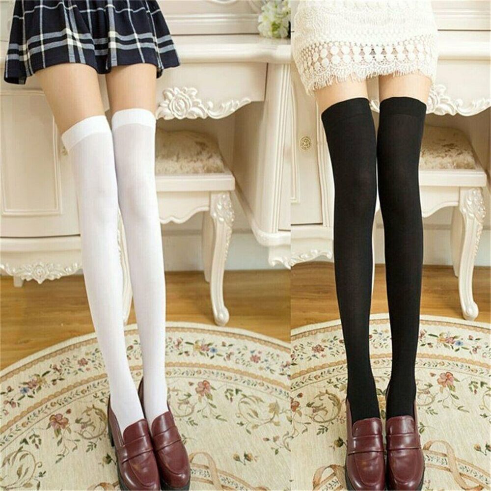 Warm Thigh High Socks Women Solid Color Over knee Long Boot Knitted Cable Knit