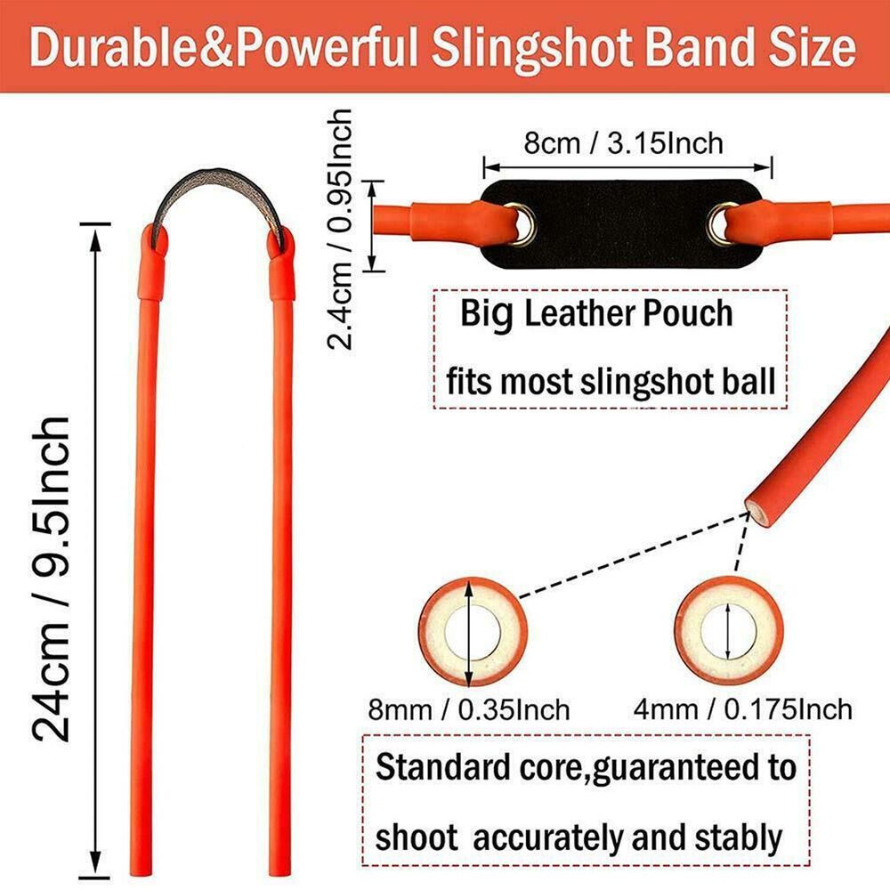 2X Slingshot Replacement Band Sets Heavy Pull Slingshot Replacement Rubber Bands