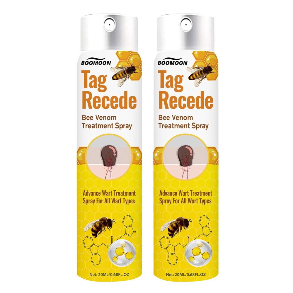 2×Tag Recede Bee Venom Treatment Spray Tag Recede Bee Venom Spray for All Skin