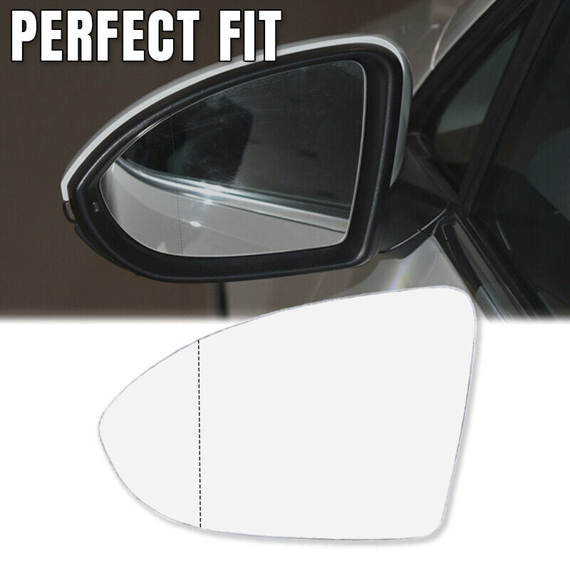 Left Mirror Glass for VW GOLF MK7 MK7.5 2013~2018 with Heated Convex Base Plate