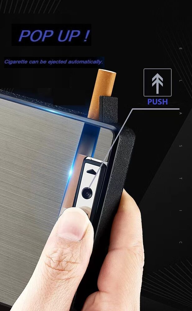 Automatic Rechargeable Electric USB Cigarette Case Lighter Gift Dampproof Box