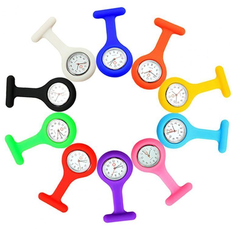 Silicone Nurse Watch Brooch Tunic Fob Nursing Nurses Pocket Pendant Watch