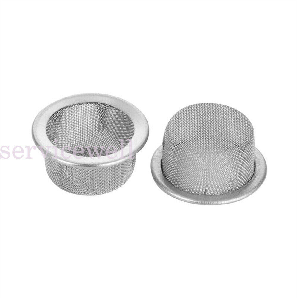 Reusable STAINLESS STEEL PIPE BOWL SCREEN GAUZE FILTER MESH Silver RING 16mm