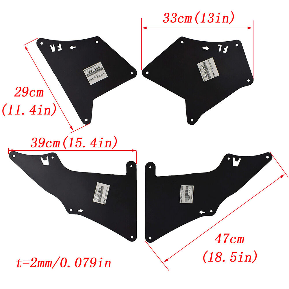 4pcs Splash Guards For Toyota Land Cruiser Prado 120 150 03-20 Fender Liner Mud Flaps