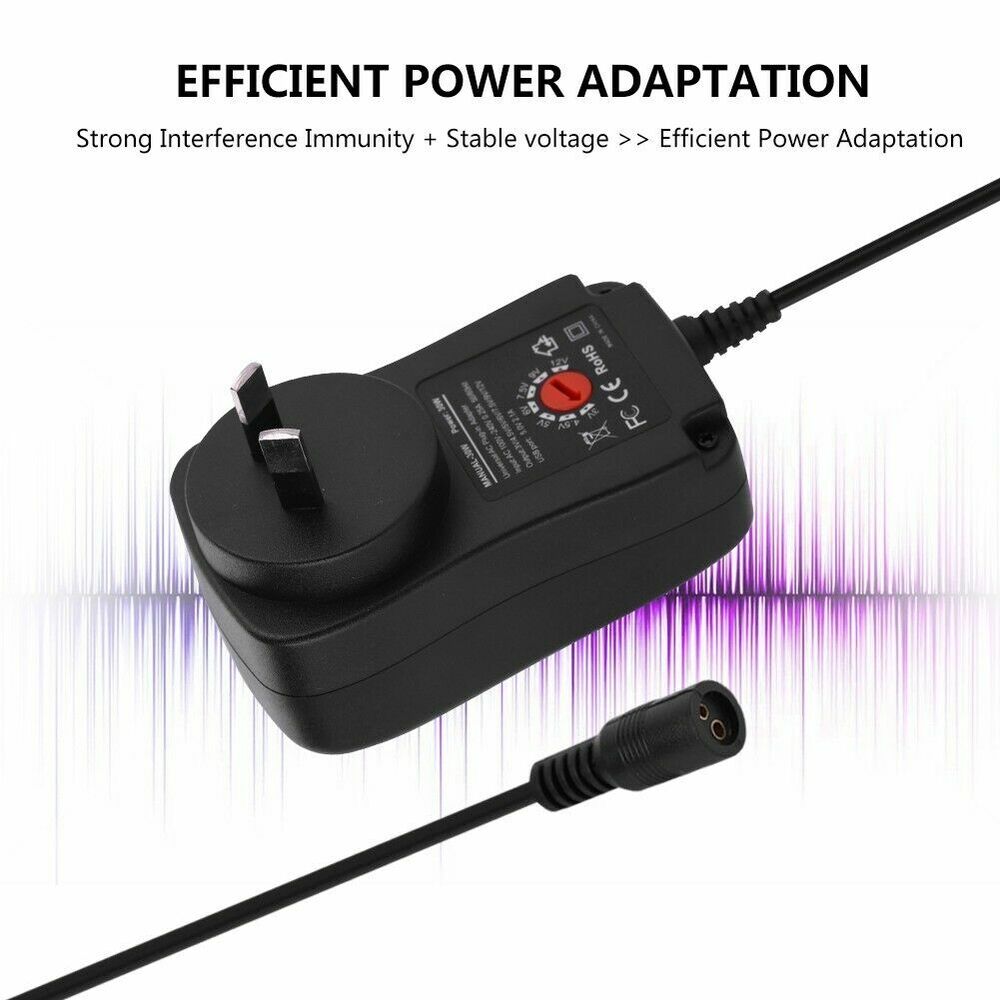 LED Power Supply Adapter 3V/4.5V/5V/6V/7.5V/9V/12V Universal AC/DC Plug-in 30W