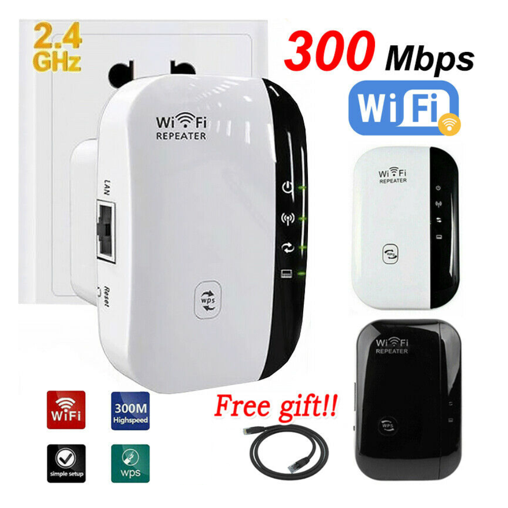 300Mbps Wifi Extender Repeater Range Booster Wireless-N 802.11 AP Router