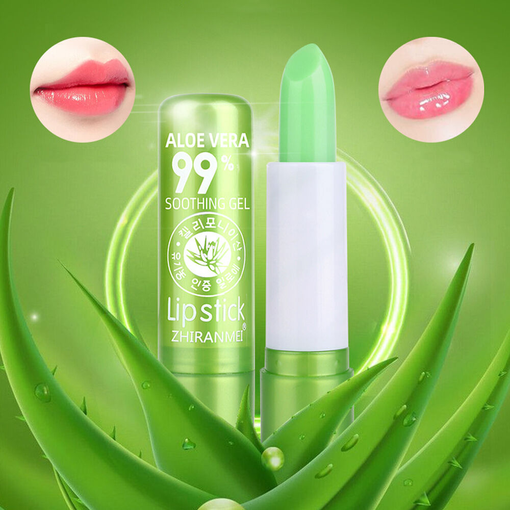 5X Women Aloe Vera Lip Color Changing Lipstick Long Lasting Moisturizing Natural