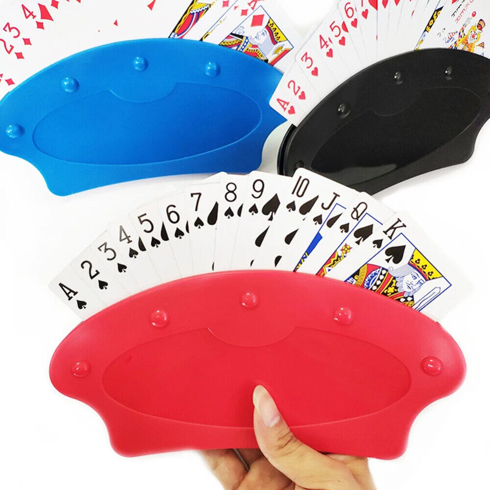 4pcs Fan Shape Playing Card Holder Rack Hands-Free for Children Arthritis Poker