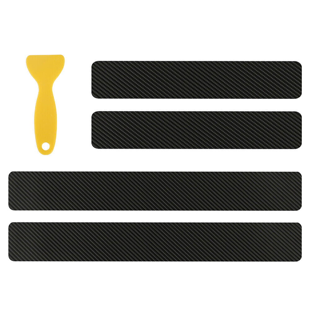 4PCS Carbon Fiber Car Sill Protectors Door Sticker Side Scuff Plate Accessories