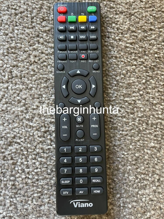 NEW Viano Replacement TV Remote Control - LED15HD, LEDTV32HD, LEDTV43FHD