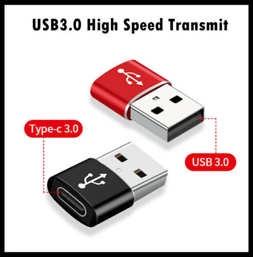 USB Type A Male to USB C Type C Female Charging Port Adapter Fast Converter/OTG