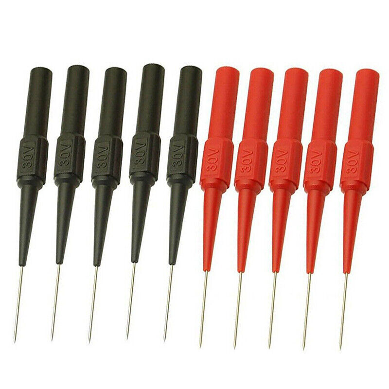 4x Multimeter Testing Lead Fluke Extention Back Probes Sharp Needles Micro Pins