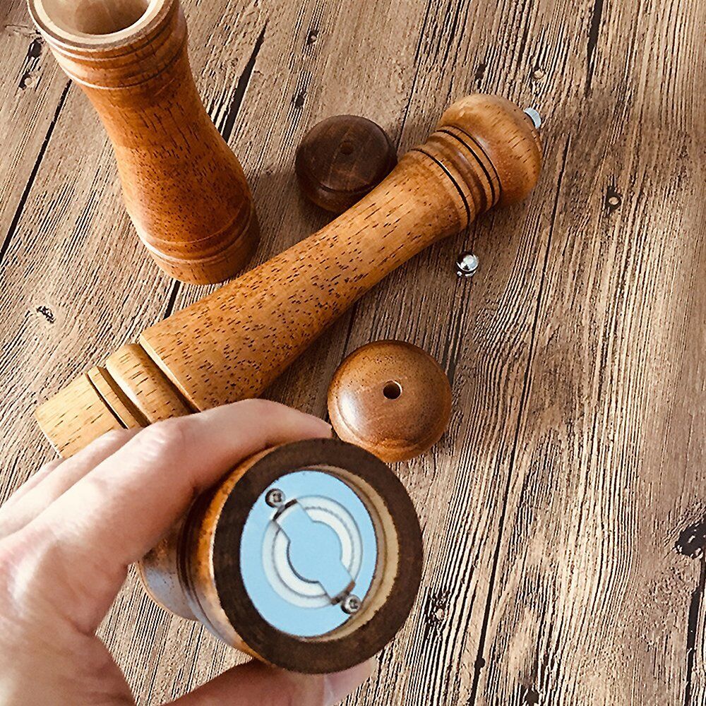 Manual Pepper Grinder Wooden Salt And Pepper Mill Multi-Purpose Kitchen Tool