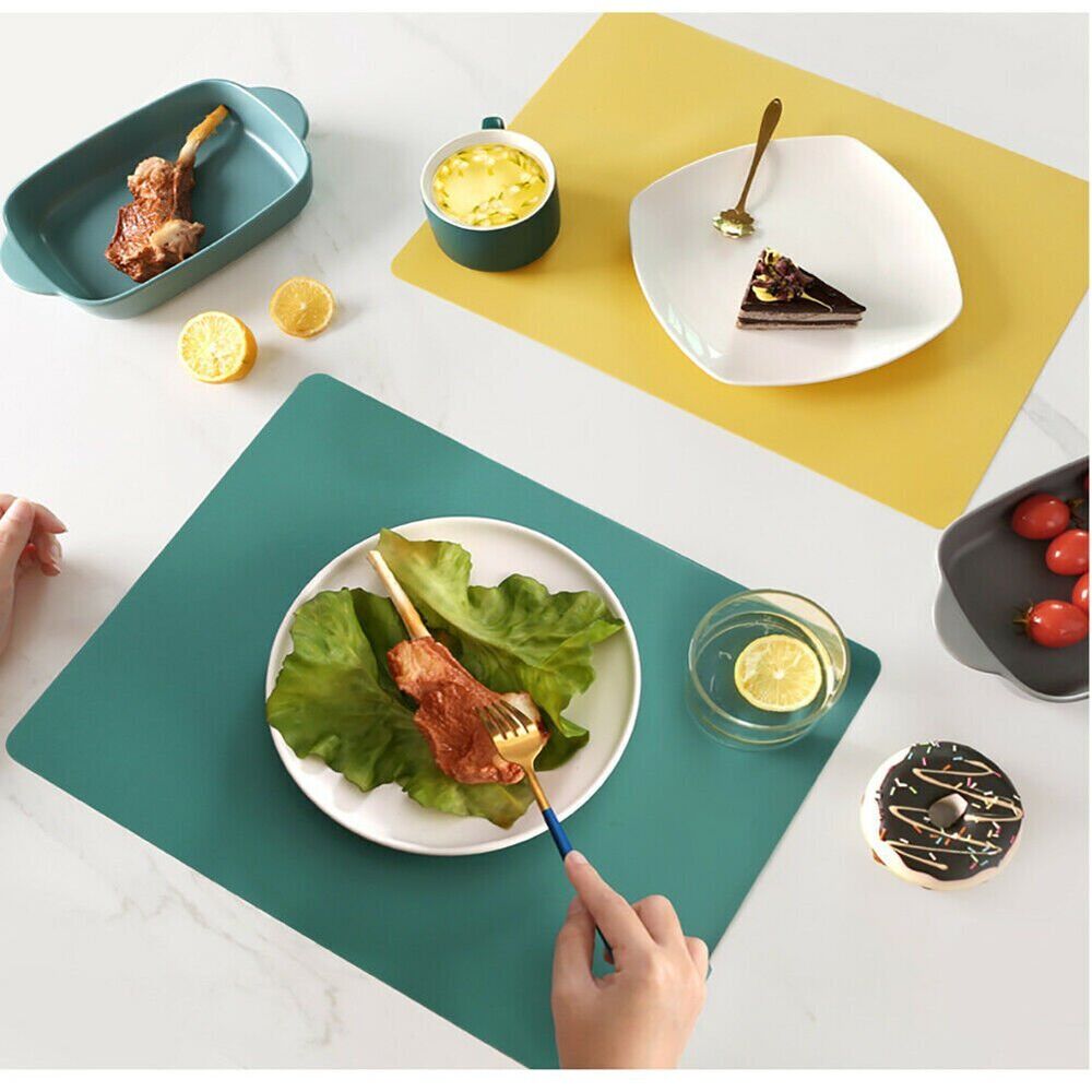 Silicone Non Slip Heat Resistant Placemat Mat Desk Kitchen Table Pad Waterproof