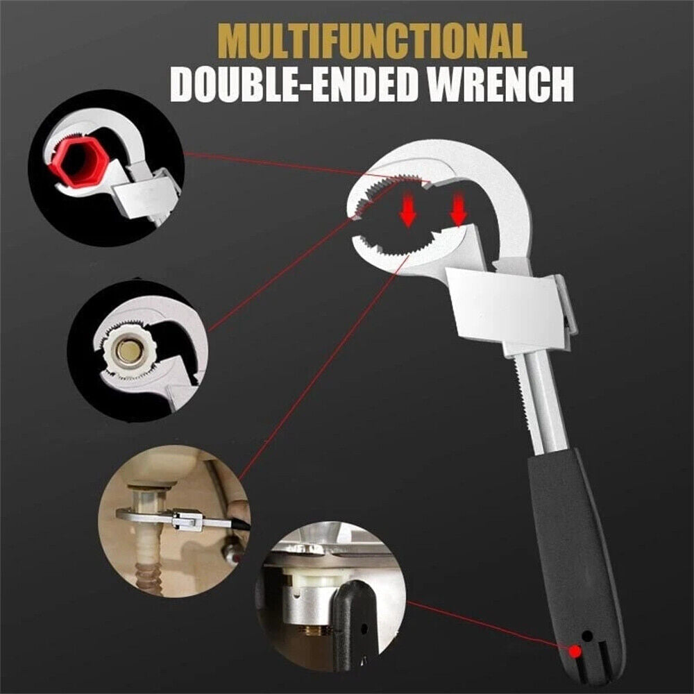 Multifunction Adjustable Double-ended Wrench Bathroom Water Pipe SpannersTool