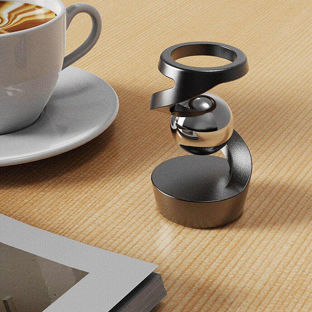 Gravity Defying Kinetic Desk Toy Desktop Suspended Gyroscopes Solid for Adults