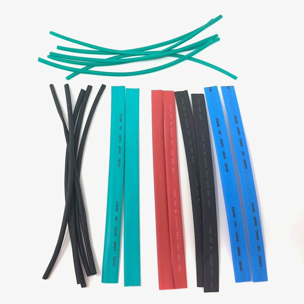 56pc Professional Heat Shrink Assortment Tubing Kit 12 Sizes Cable Wrap 225mm