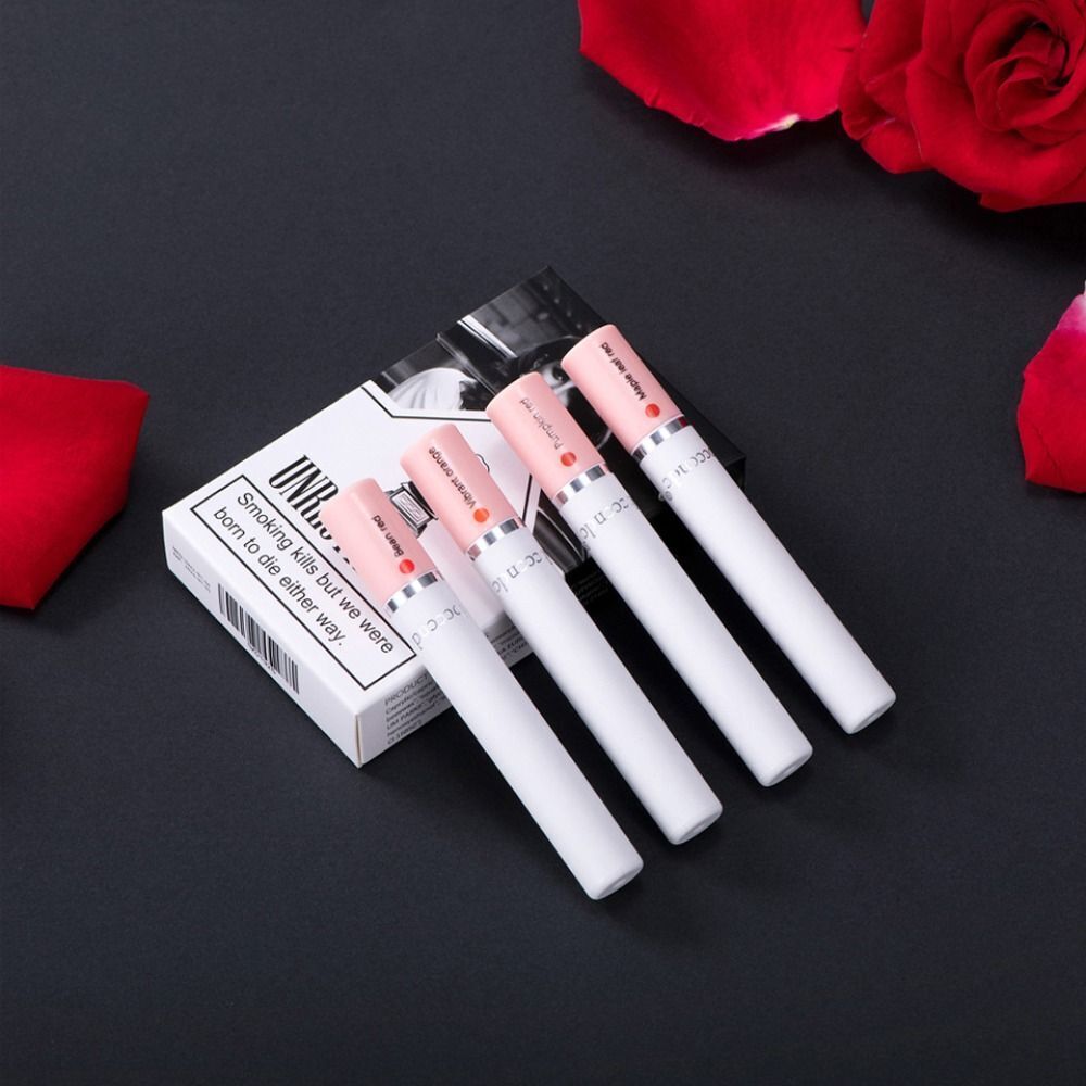 4 PCS Lana Del Rey Lipstick Glossy Tube Lipstick Waterproof Lip Tint Stain Set Women