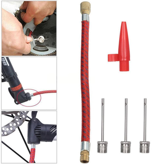 Ball Inflating Pump Needle Value Adaptor Set Sport Soccer Basketball Football