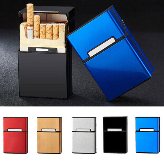 Metal Cigarette Case Aluminum Tobacco Holder Storage Container Pocket Box