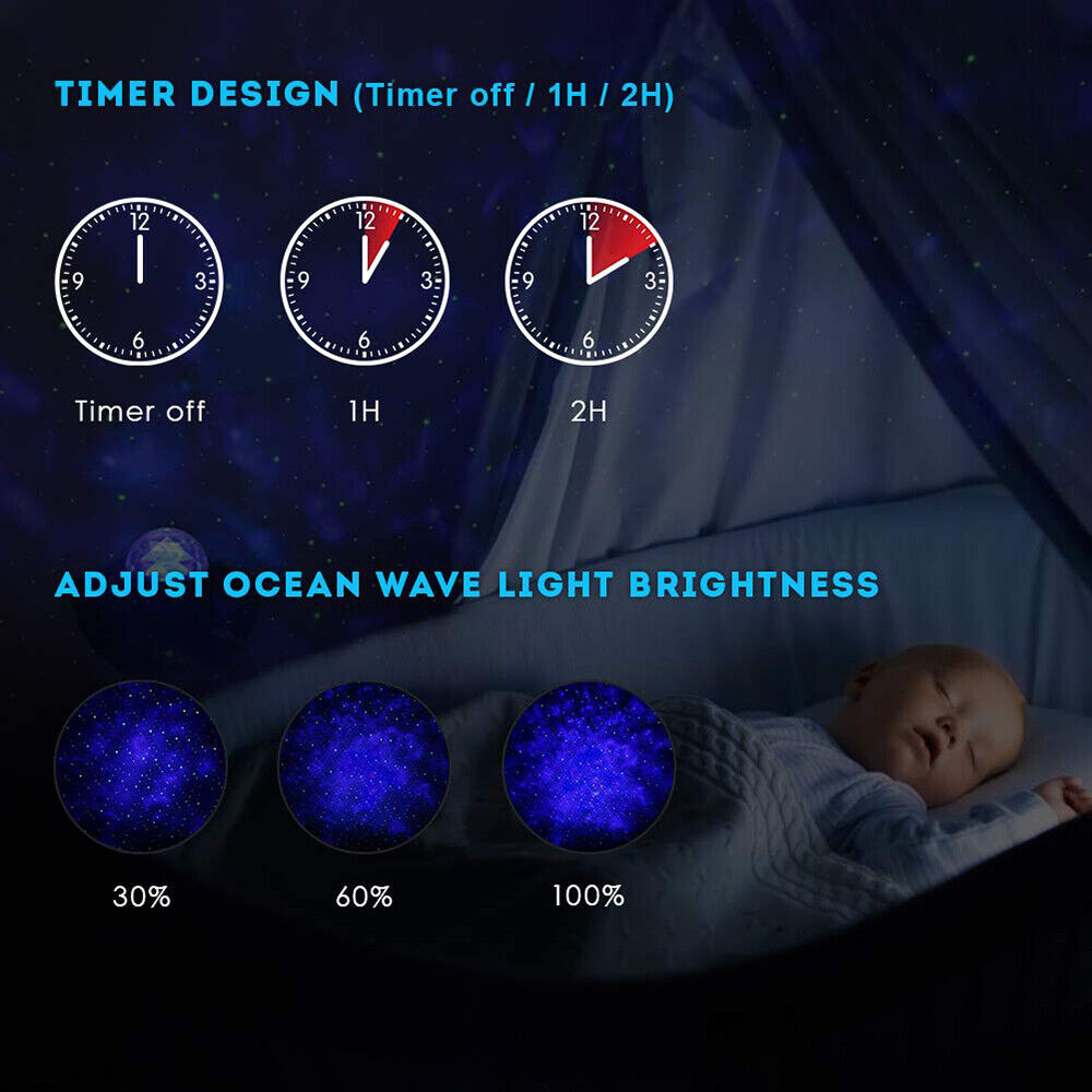 1 set Night Light Party Starry Sky Galaxy Star Projector Baby Room Lights Kids Gift