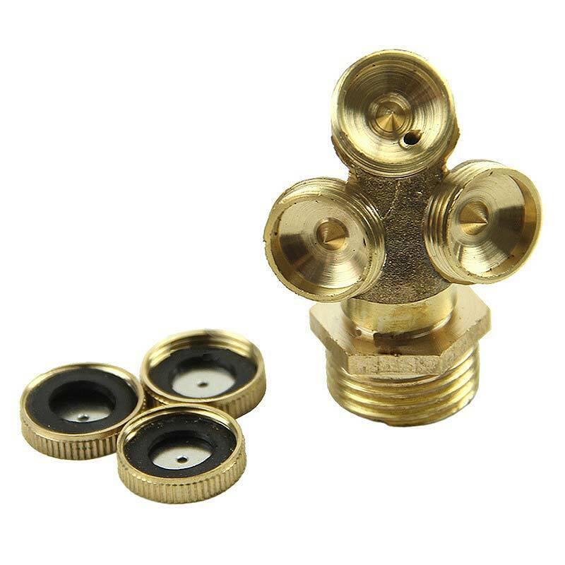 1/2" Brass Hose Connector Spray Misting Nozzle Garden Water Sprinkler Irrigation