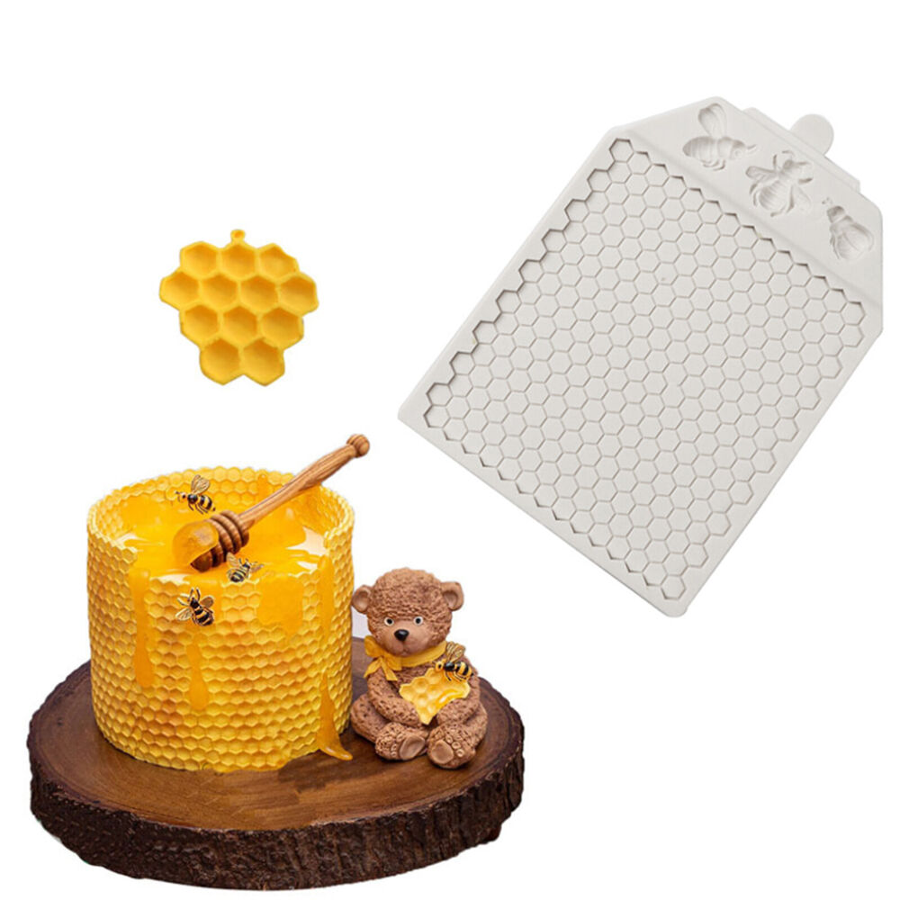 Bee Honeycomb Silicone Cake Fondant Sugarcraft Mold Chocolate Baking Moulds Tool