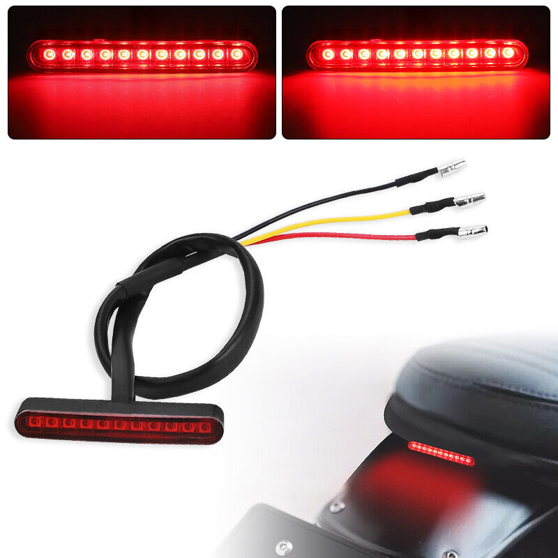 2x Universal Mini 11 LED Motorcycle Tail Light Rear Stop Running Brake Lamp 12V