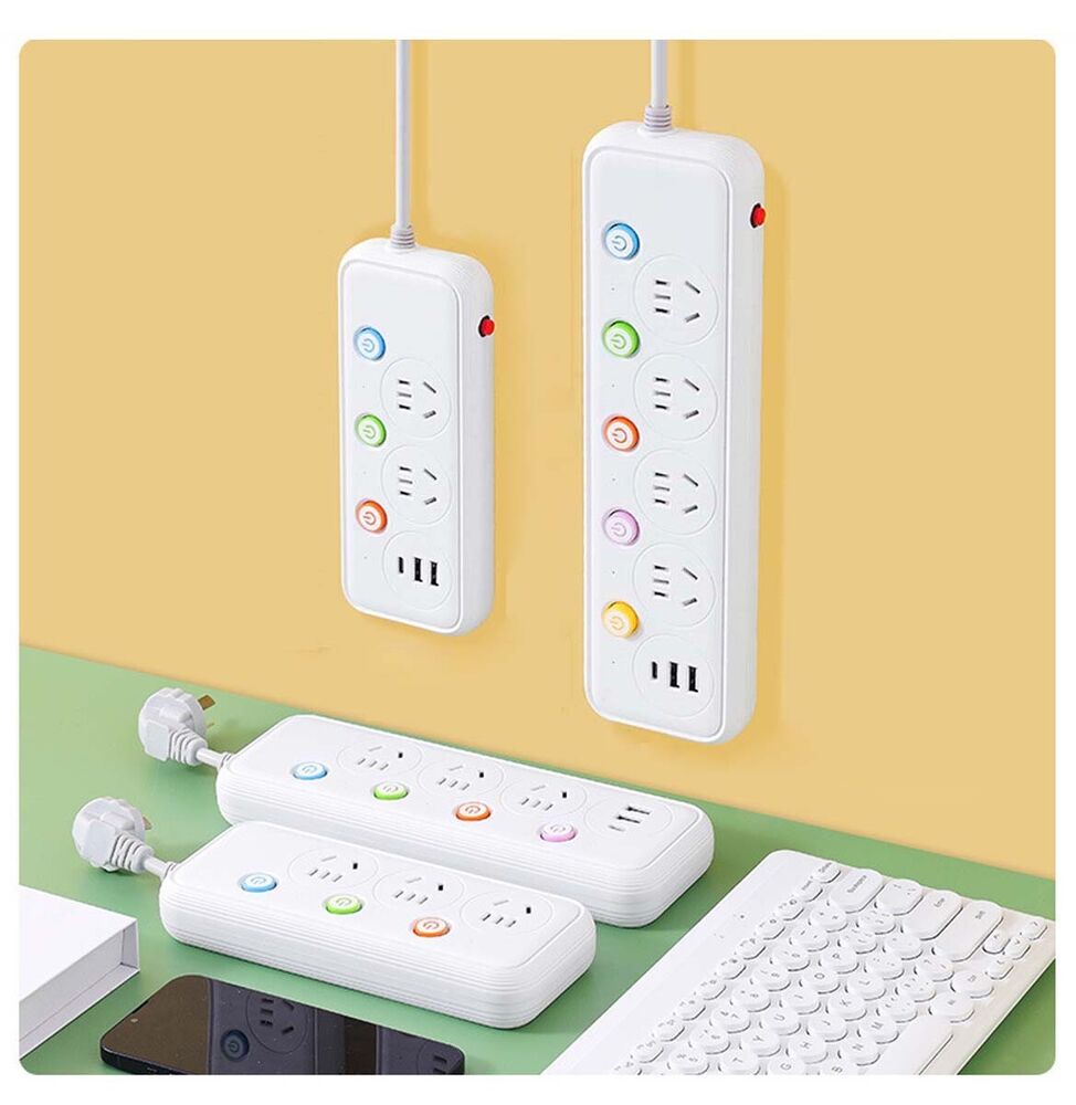 USB Charging Power Board 2/4 Way Outlet Socket Charger Ports Surge Protector New