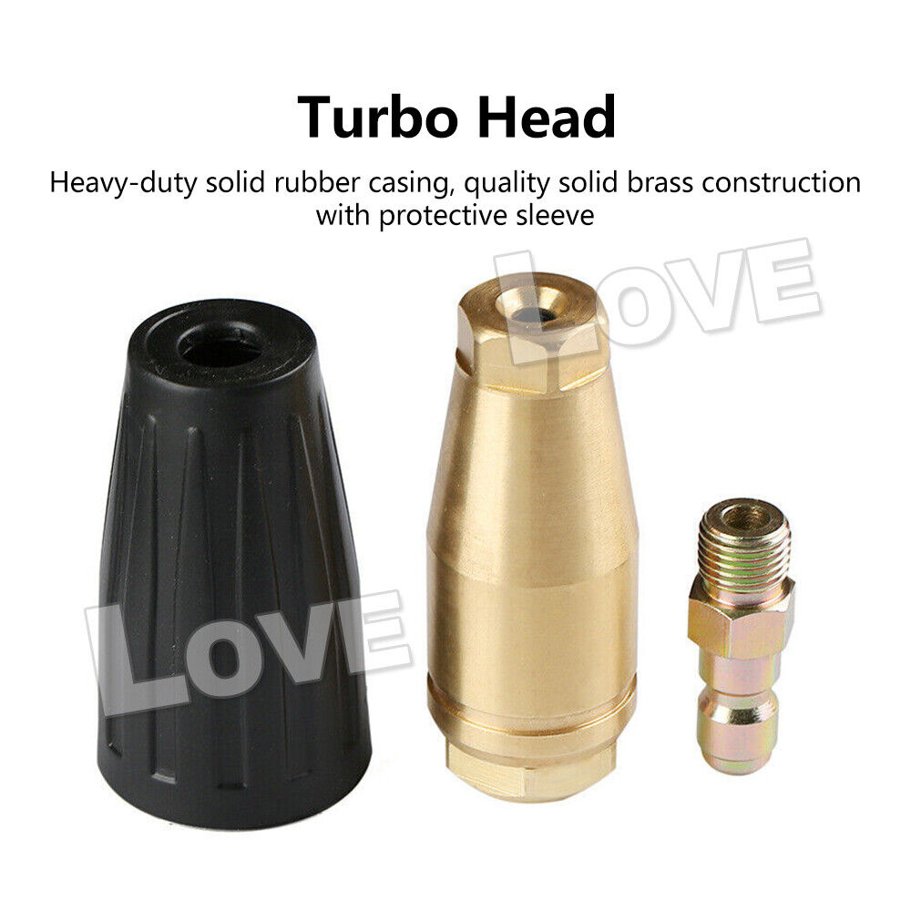 4000PSI High Pressure Washer Turbo Head Nozzle Pressure Water Cleaner 1/4''