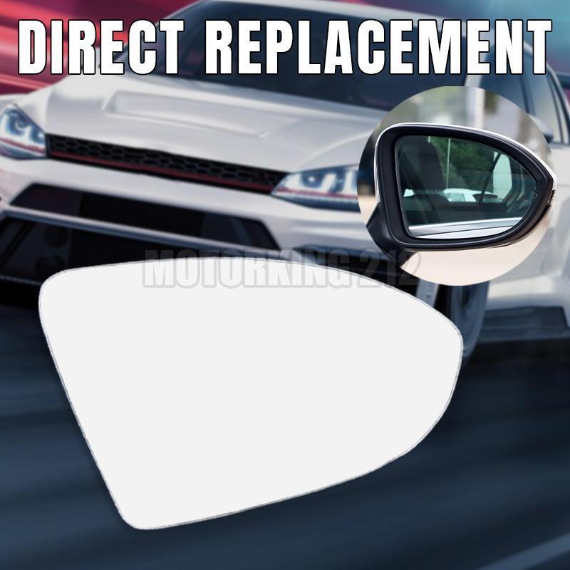 1 x RIGHT Side Mirror Glass For VW GOLF MK7 MK7.5 2013-2018 Convex with Heated Base