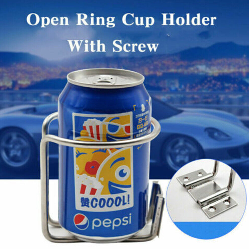 2X Boat Marine Yacht Camper Van Ring Stainless Steel Drink Bottle Can Cup Holder