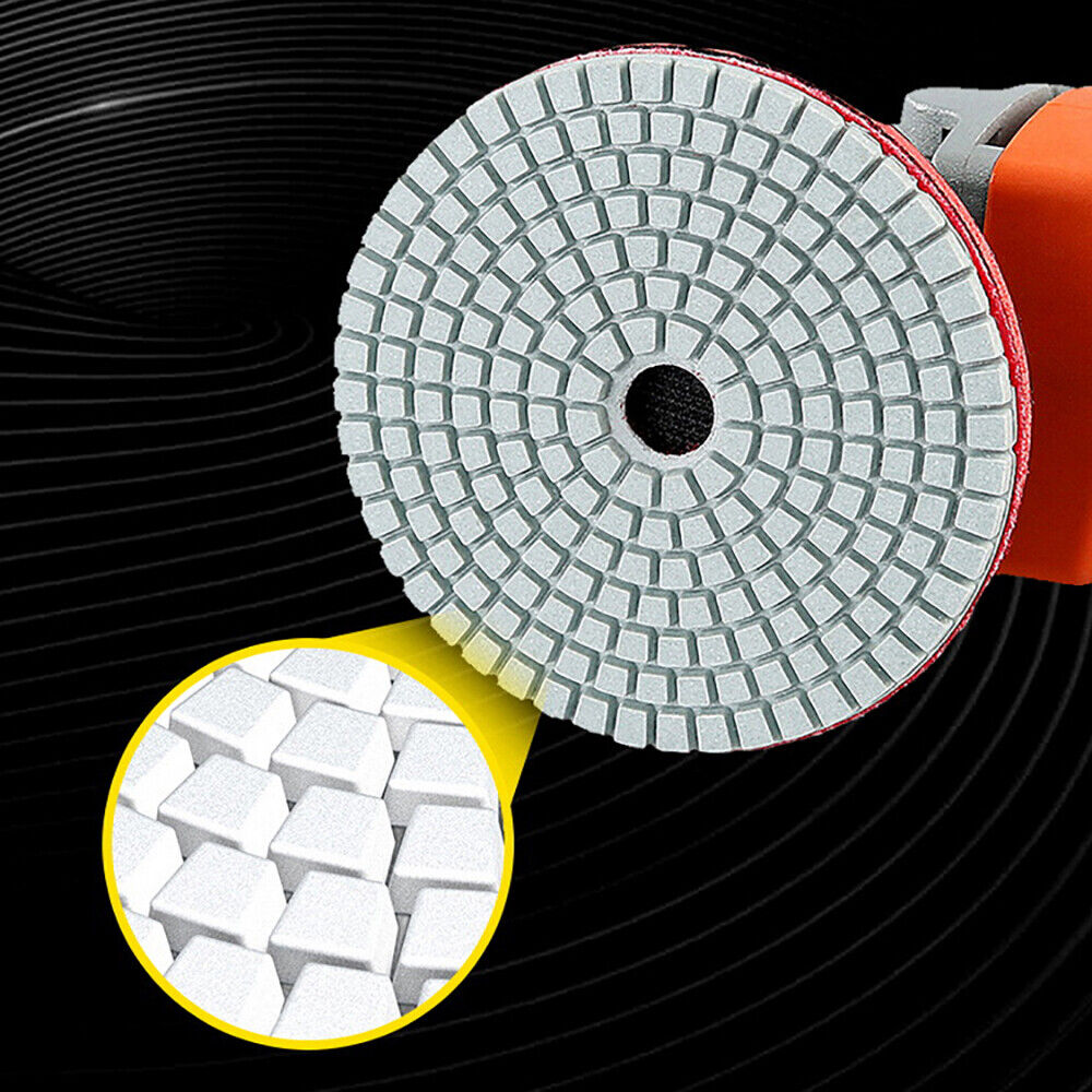 10Pcs Diamond Polishing Pads Wet Dry 4 Set for Granite Stone Concrete Marble