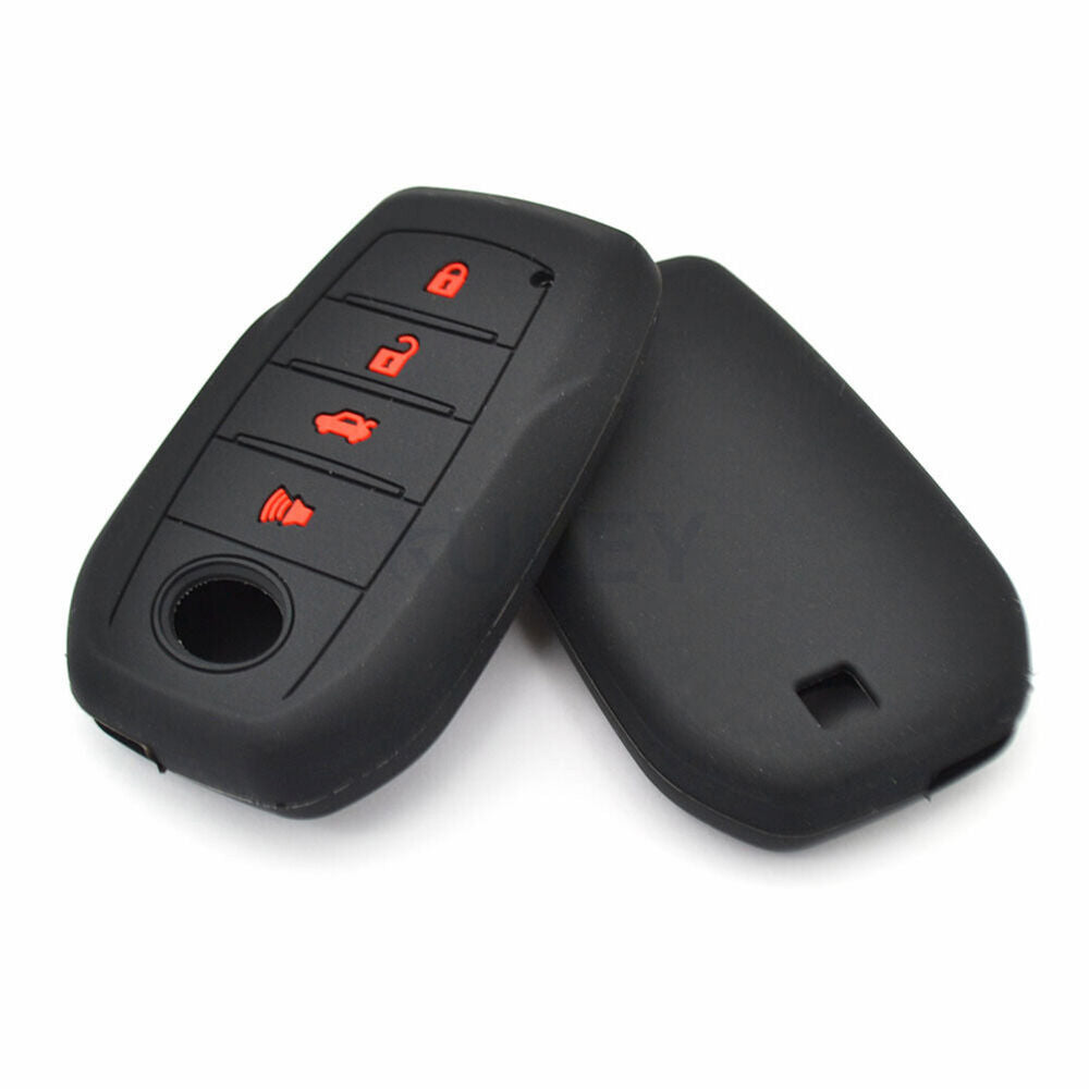 Silicone Smart Car Key Case Cover Fits For Toyota RAV4 15 Fob Holder Accessories