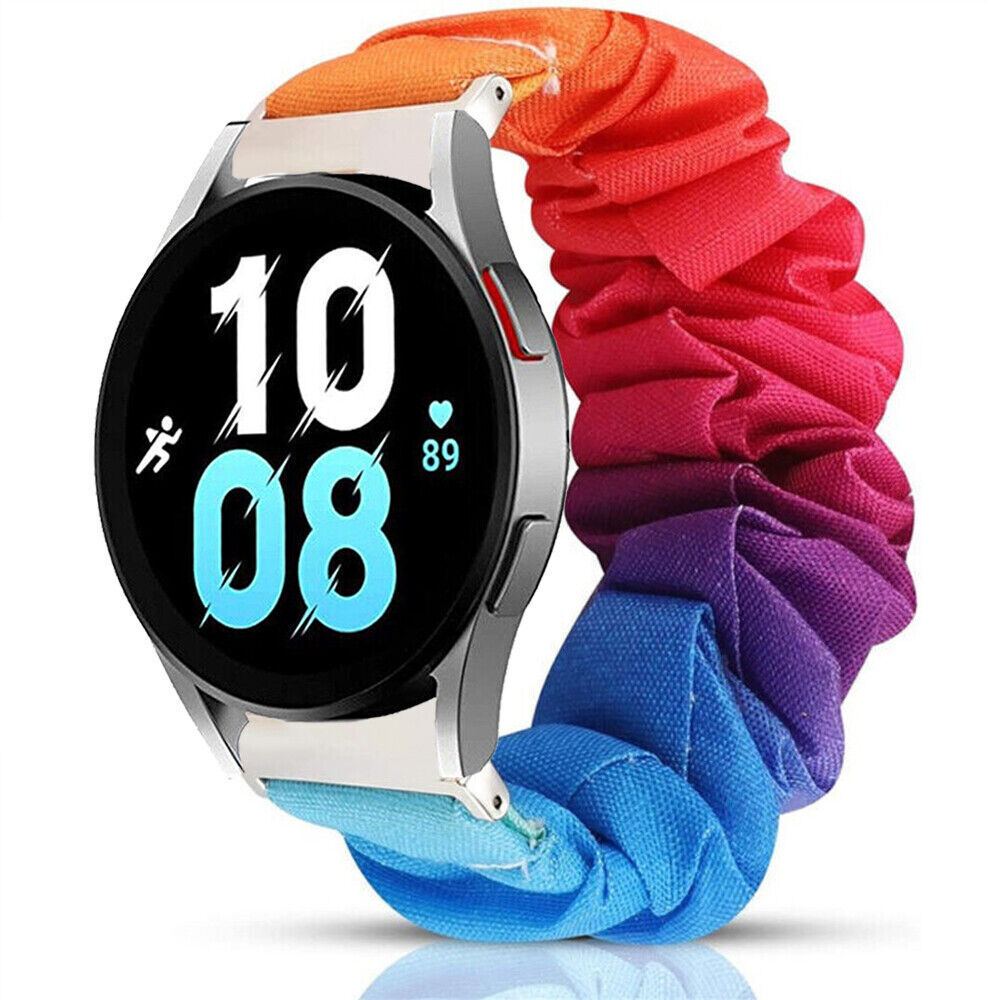 For Samsung Galaxy Watch 3 41mm 4 5 Active 2 40/44mm Scrunchie Loop Band Strap