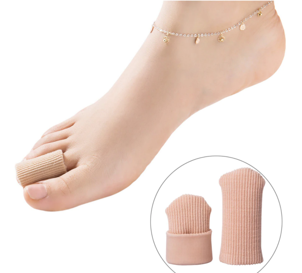 LARGE Foot Toe Fabric Bandage Finger Tube Gel Protector Feet Pain Relief