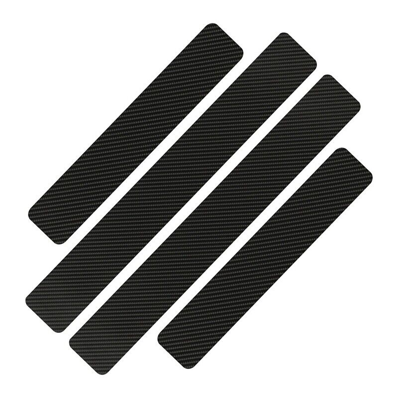 4PCS Carbon Fiber Car Sill Protectors Door Sticker Side Scuff Plate Accessories