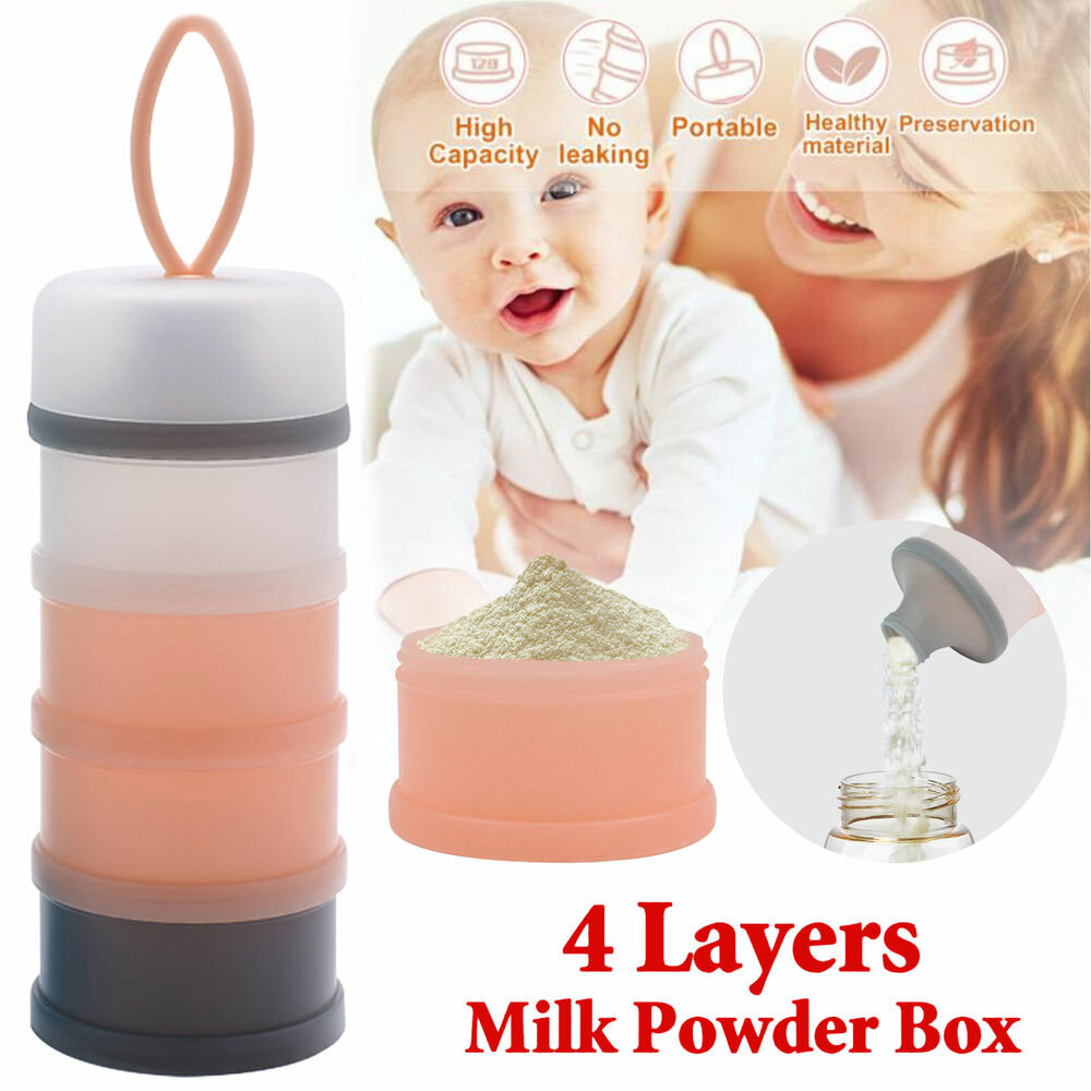 1 x 4 Layers Baby Milk Powder Formula Dispenser Feeding Case Box Food Container